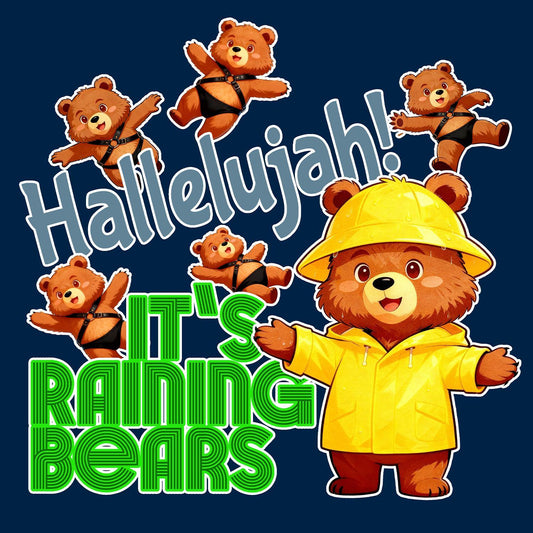 Hallelujuha! It's Raining Bears Navy T-Shirt
