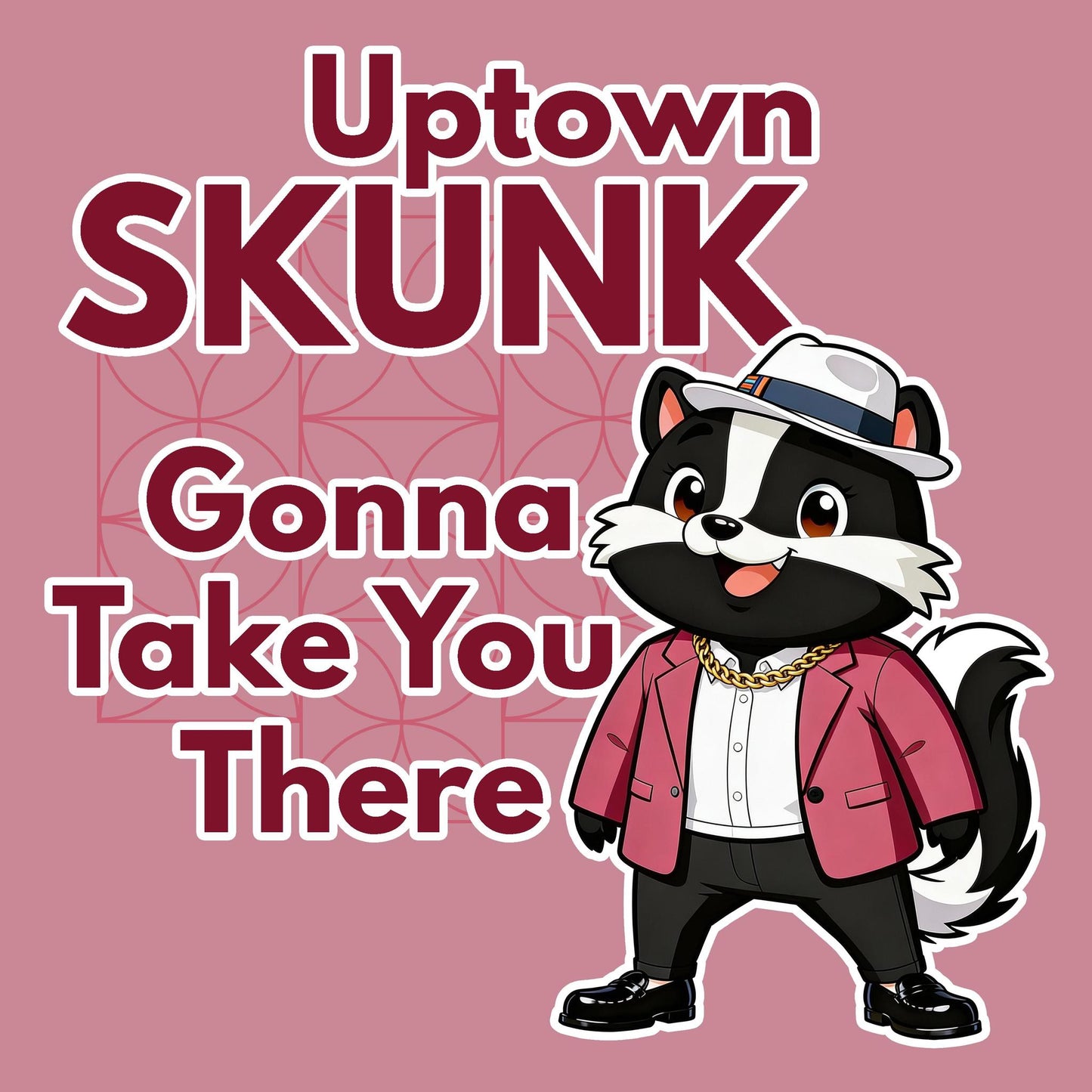 Uptown Skunk Mauve T-Shirt
