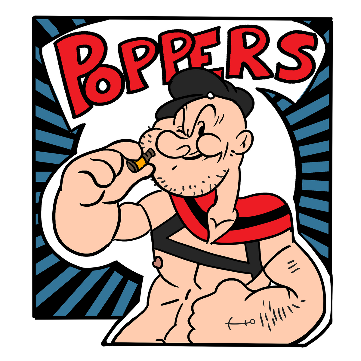Poppers White T-Shirt