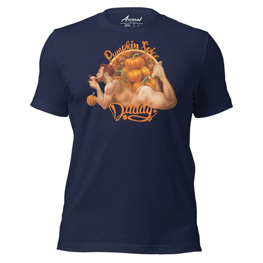 Pumpkin Spice Daddy Navy T-Shirt