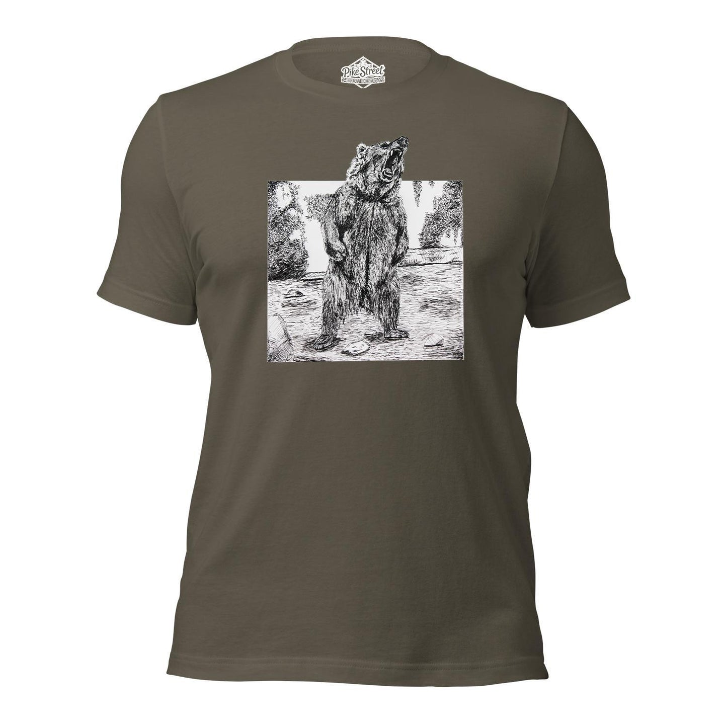 "Bear Roar" Army T-Shirt with Art by Adam W. Burke