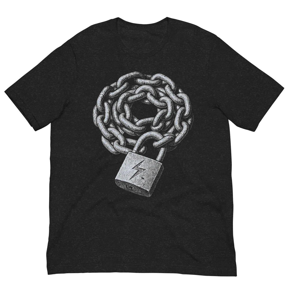 Padlock Black Heather T-Shirt by Swish Embassy