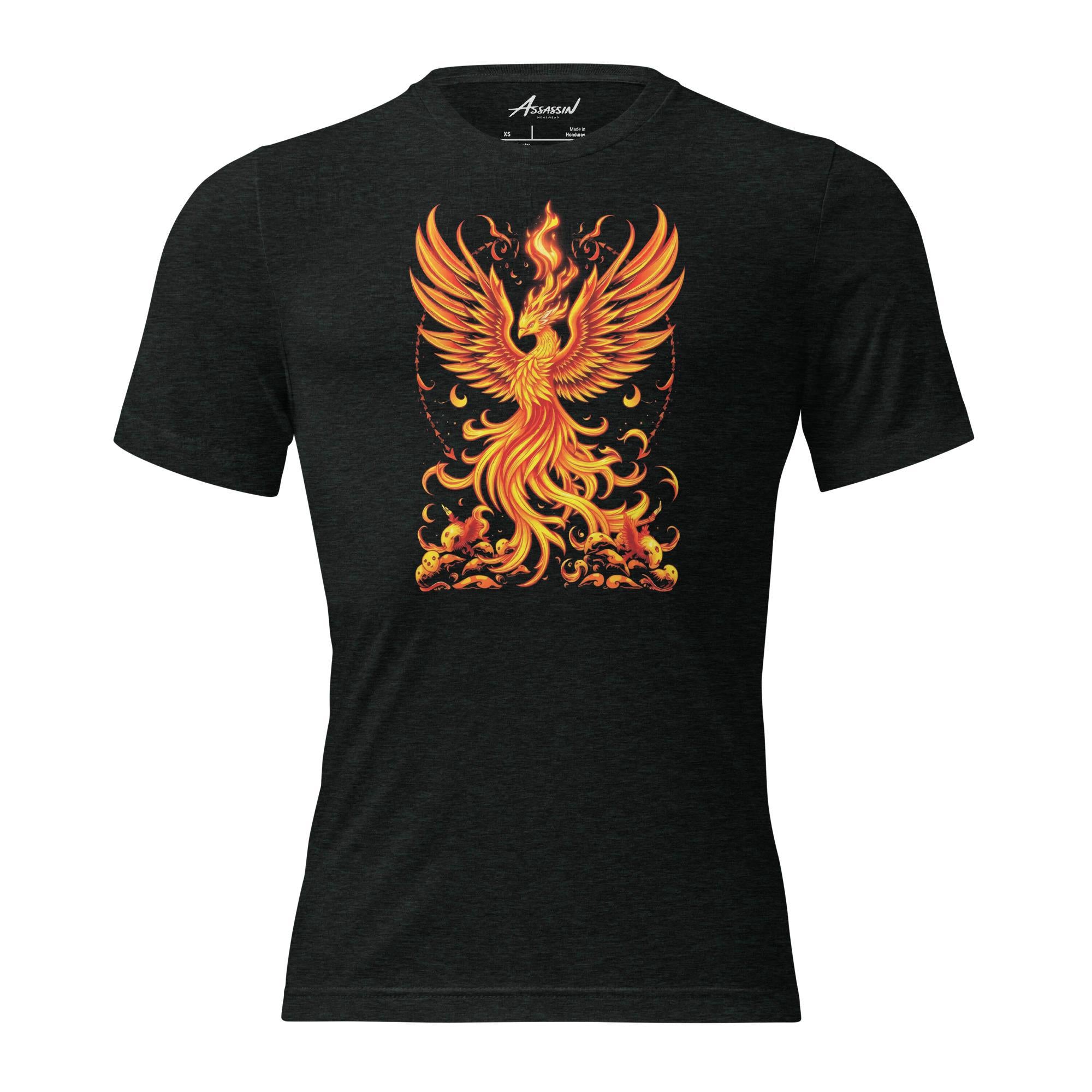 Rising Phoenix Charcoal Triblend T-Shirt by Assassin Menswear