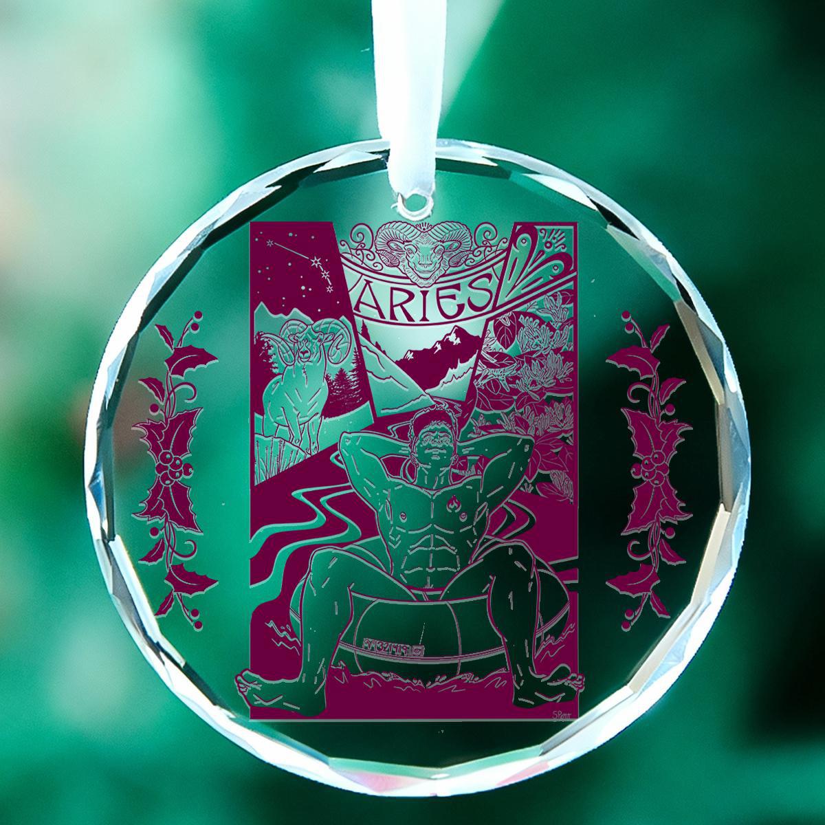 The Zodiac Collection 3" Glass Holiday Ornament