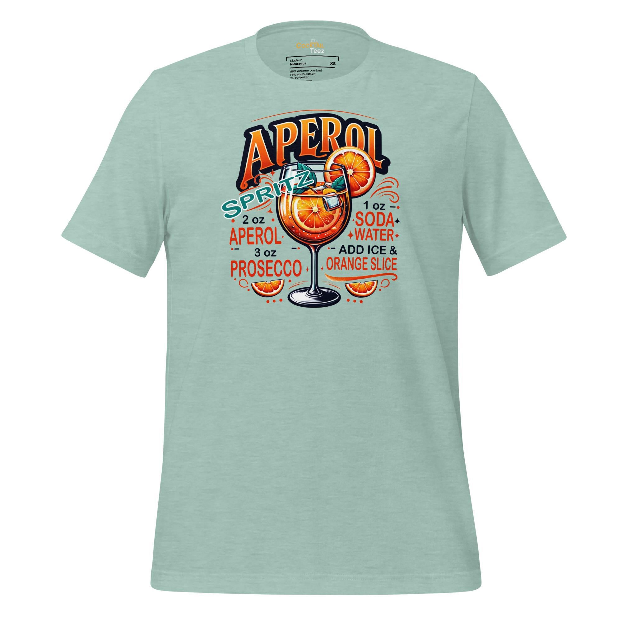 Aperol Spritz Cocktail Mint Green T-Shirt