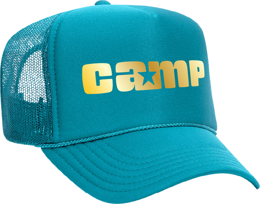 Camp Gold Foil Logo Foam Trucker Hat