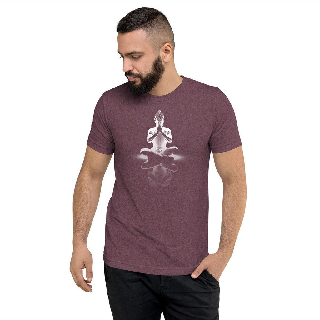 Gayatri Mantra Maroon Triblend T-Shirt by Assassin Menswear