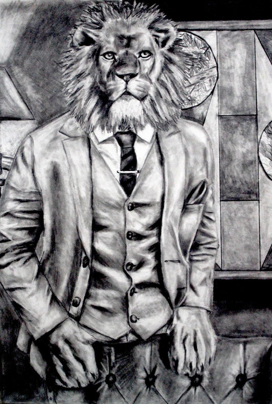 "The Professor" Dark Grey T-Shirt with Art by Adam W. Burke