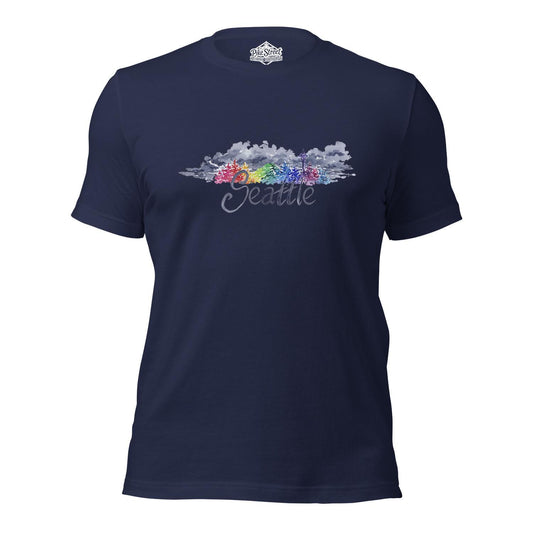 Gray and Gay Navy T-Shirt with Art by Lisa Jordan