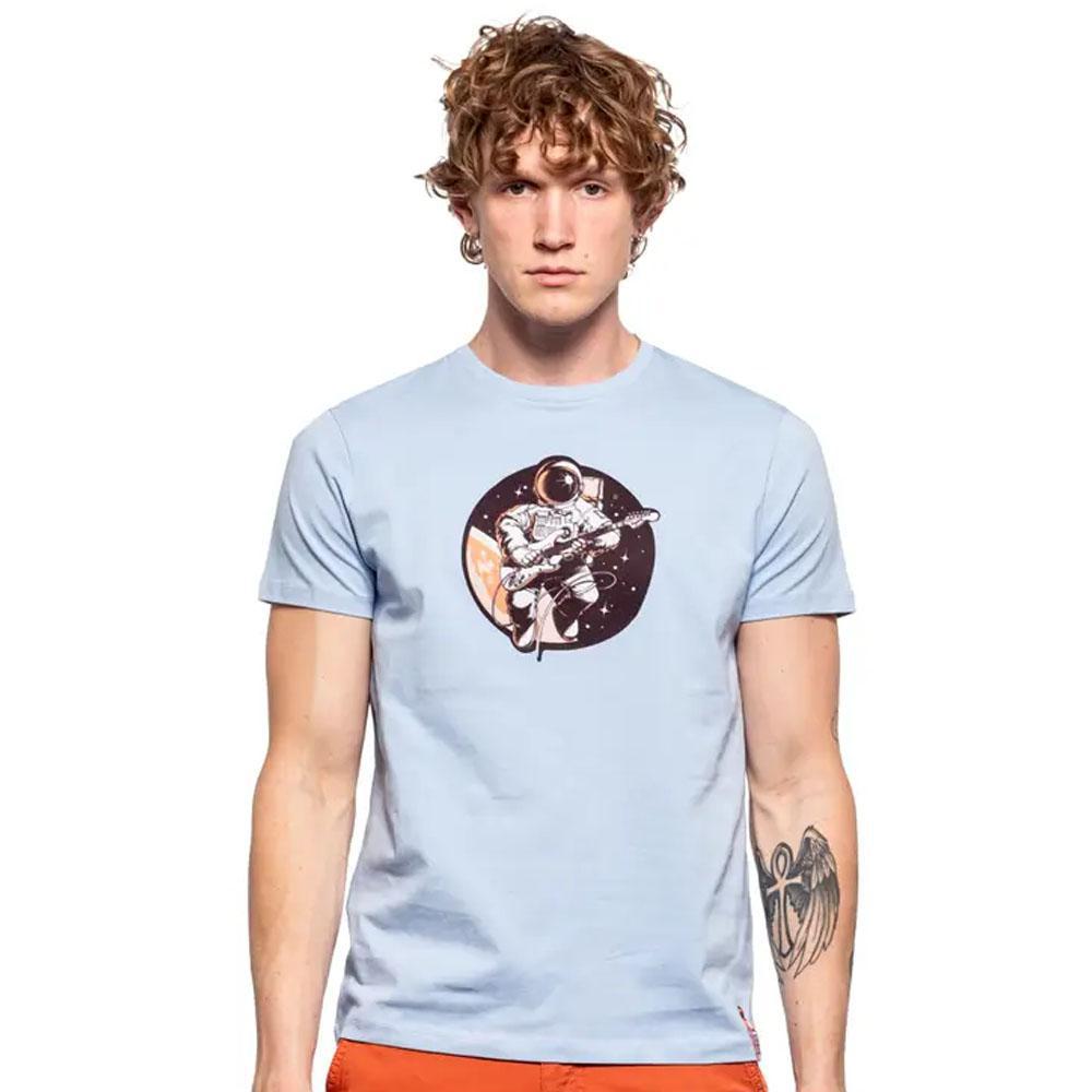 Space Rock Graphic Blue T-Shirt by Eight X