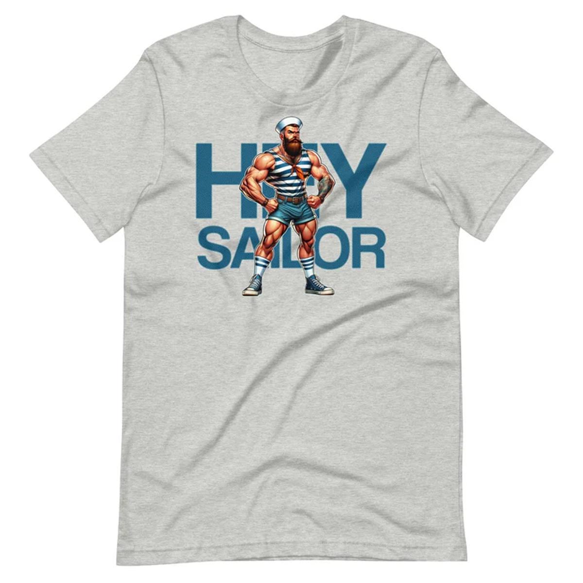 Hey Sailor Athletic Grey T-Shirt by Swish Embassy