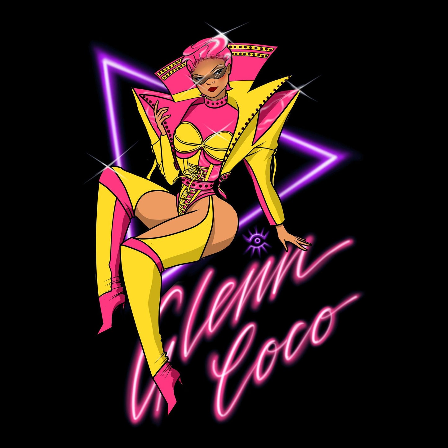 Glenn Coco Neon Black T-Shirt