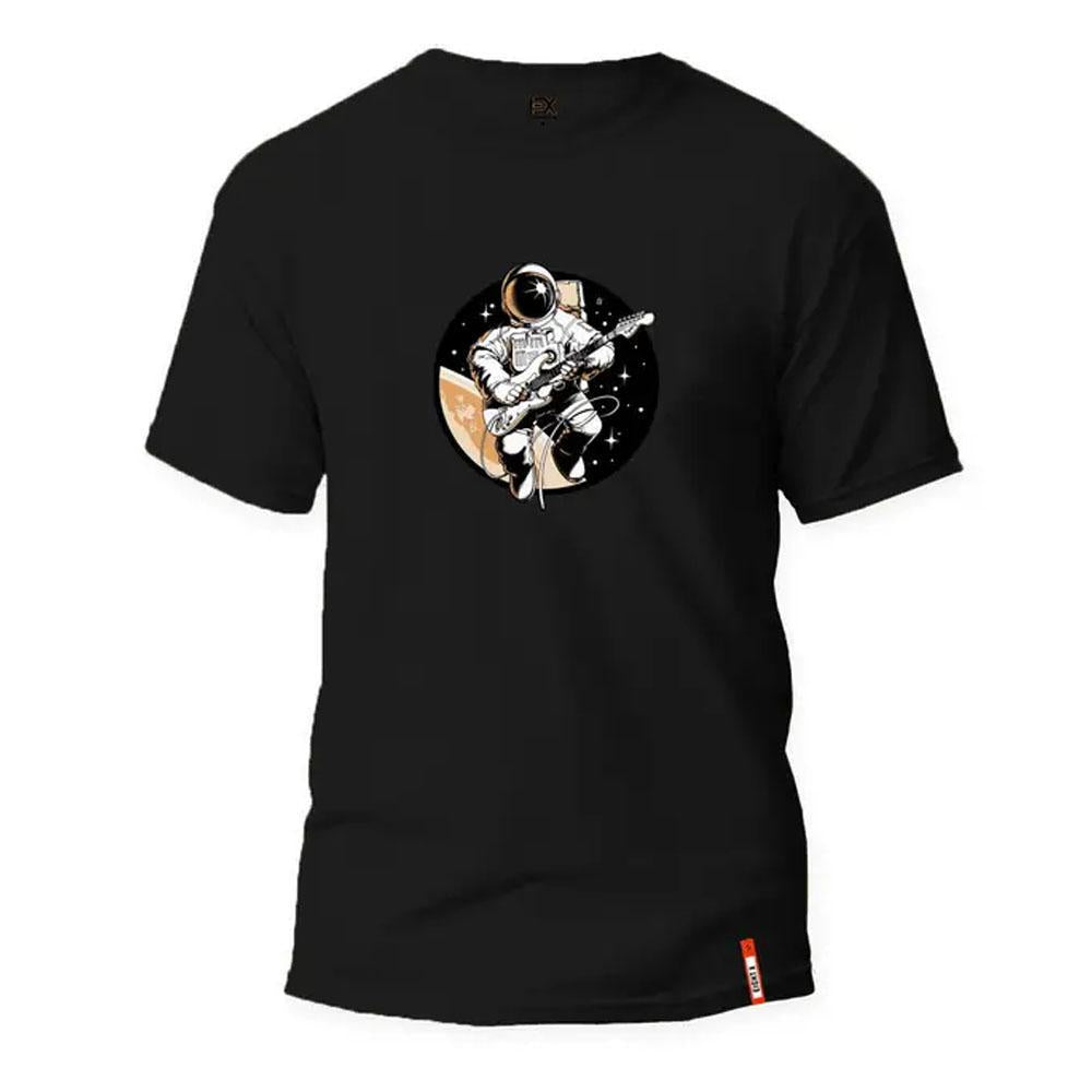 Space Rock Graphic Black T-Shirt by Eight X