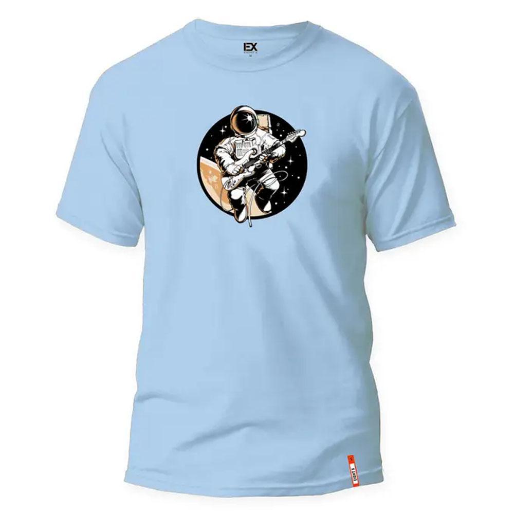 Space Rock Graphic Blue T-Shirt by Eight X