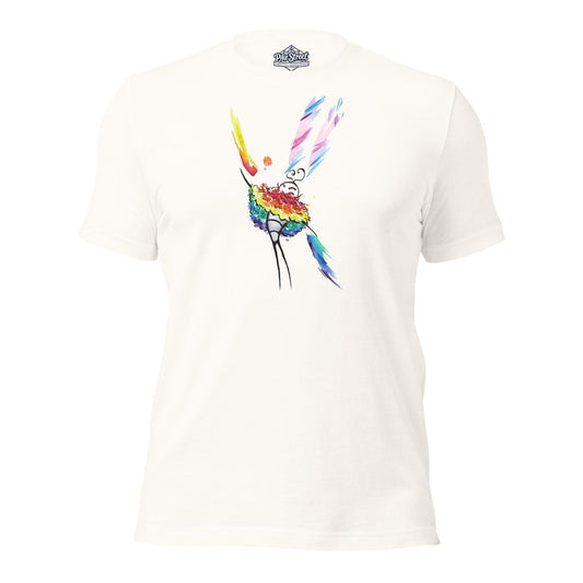 Silksong Trobbio Vintage White T-Shirt with Art by Lisa Jordan