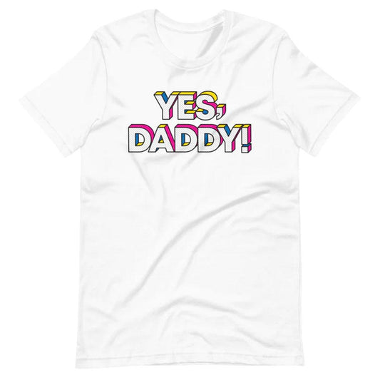 Yes Daddy Heather White Triblend T-Shirt by Swish Embassy
