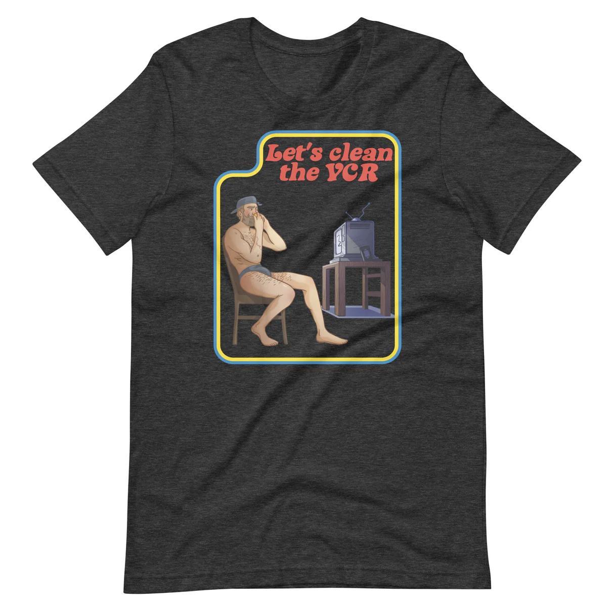 Let's Clean the VCR Dark Grey Heather T-Shirt by Swish Embassy