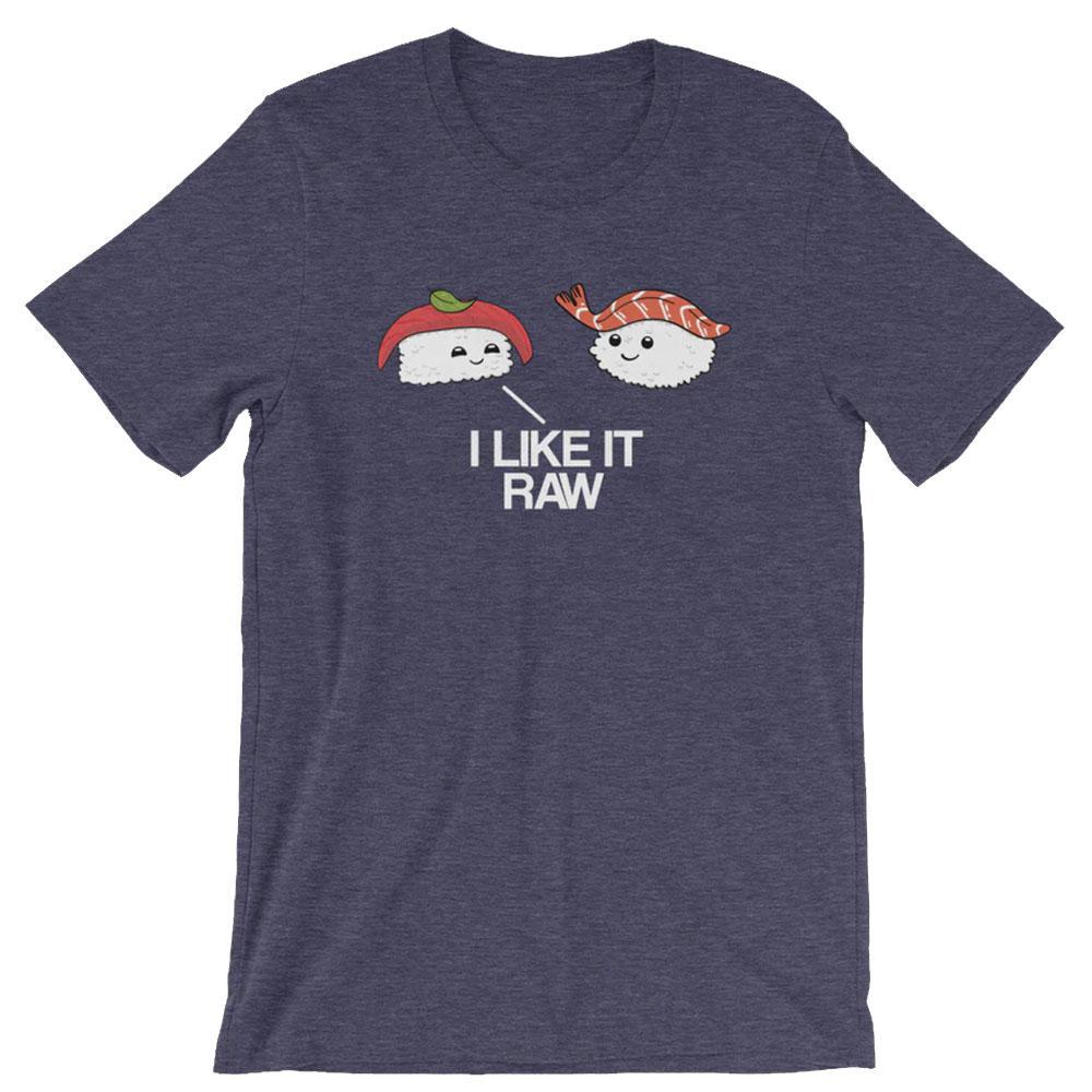 I Like It Raw Navy T-Shirt by Swish Embassy Cotton Blend