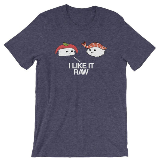 I Like It Raw Navy T-Shirt by Swish Embassy Cotton Blend