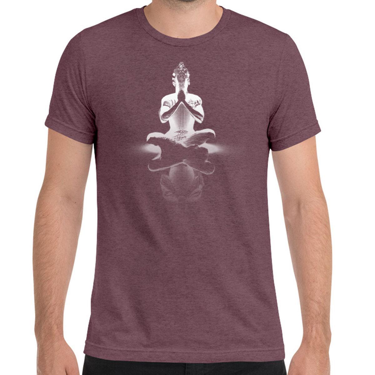 Gayatri Mantra Maroon Triblend T-Shirt by Assassin Menswear