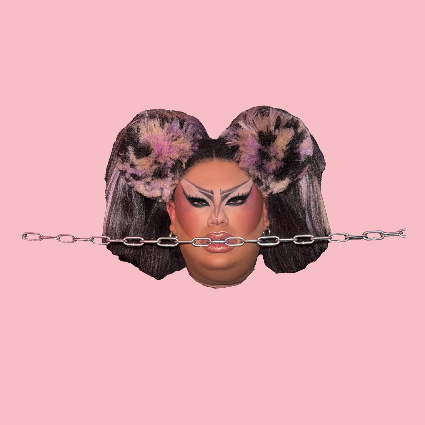 Chained Pink T-Shirt Featuring Pupusa