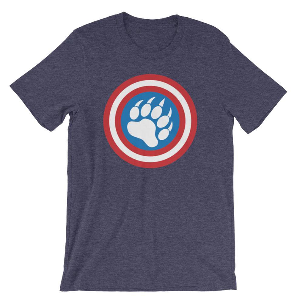 Cap'n Ameribear Heather Midnight Navy Triblend T-Shirt by Swish Embassy