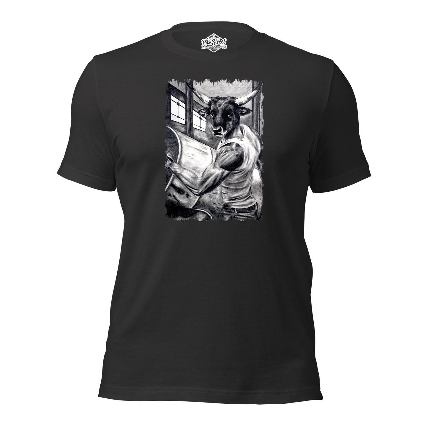 "The Labouror" Dark Grey T-Shirt with Art by Adam W. Burke