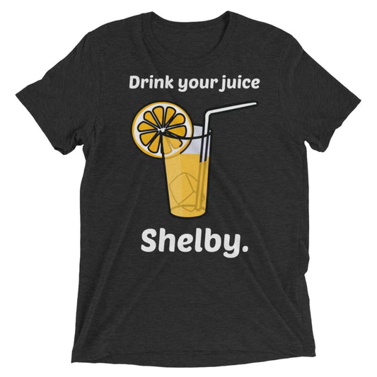 Drink Your Juice Shelby Midnight Navy Heather T-Shirt by Swish Embassy