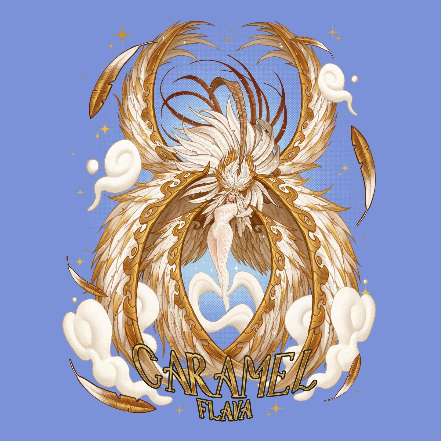 Angel Light Blue T-Shirt Featuring CaraMel Flava