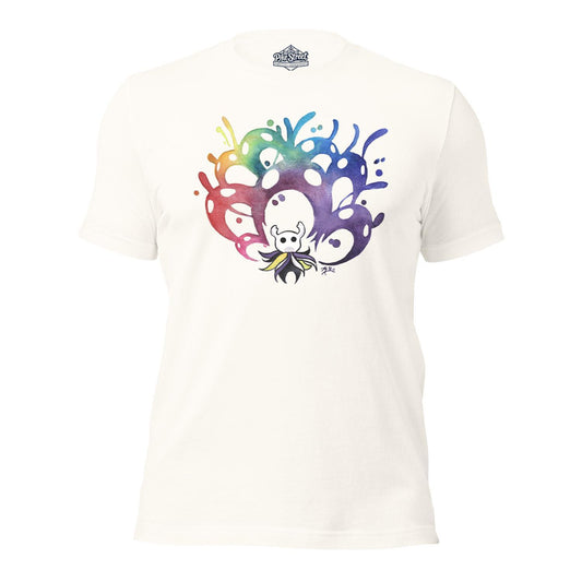 Rainbow Howl Vintage White T-Shirt with Art by Lisa Jordan